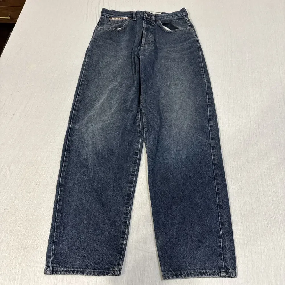 Diesel Wide Leg Baggy Mens 33 (32x33) Blue Jeans Grunge Skater EUC